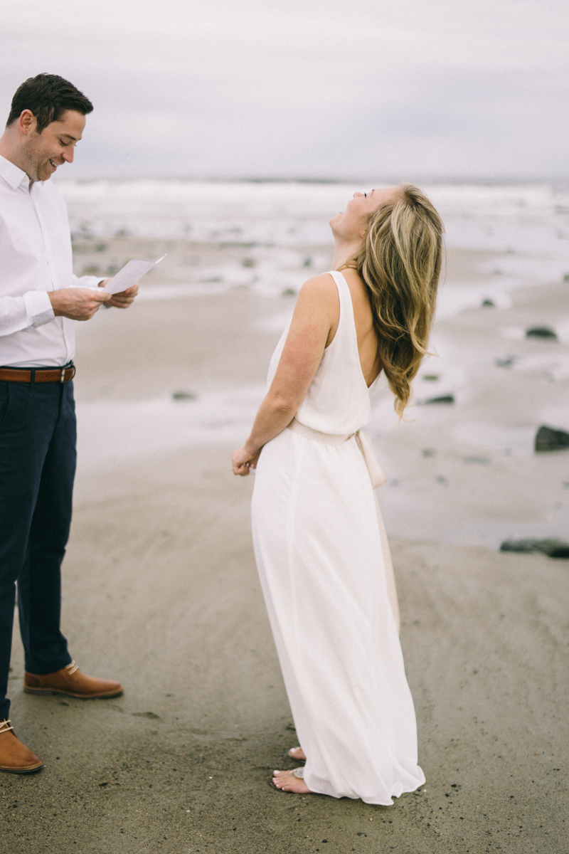 Wedding Vows on Maine Beach