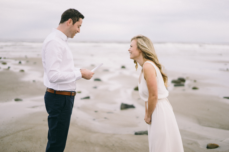 Wedding Vows on Maine Beach