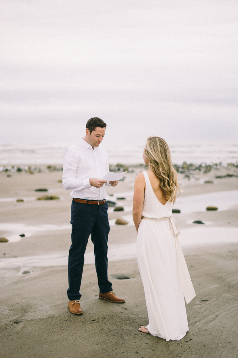 Wedding Vows on Maine Beach