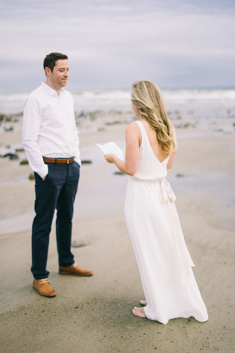 wedding vows on maine beach