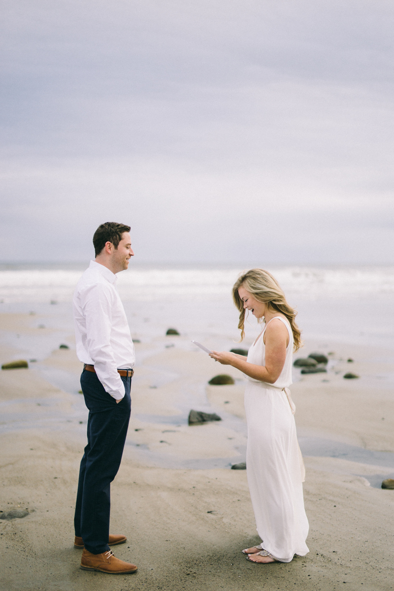 wedding vows on maine beach