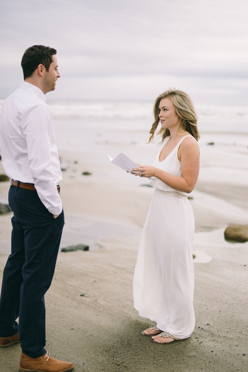 wedding vows on maine beach