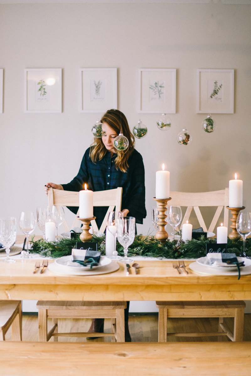 Newlywed Christmas dinner in Maine