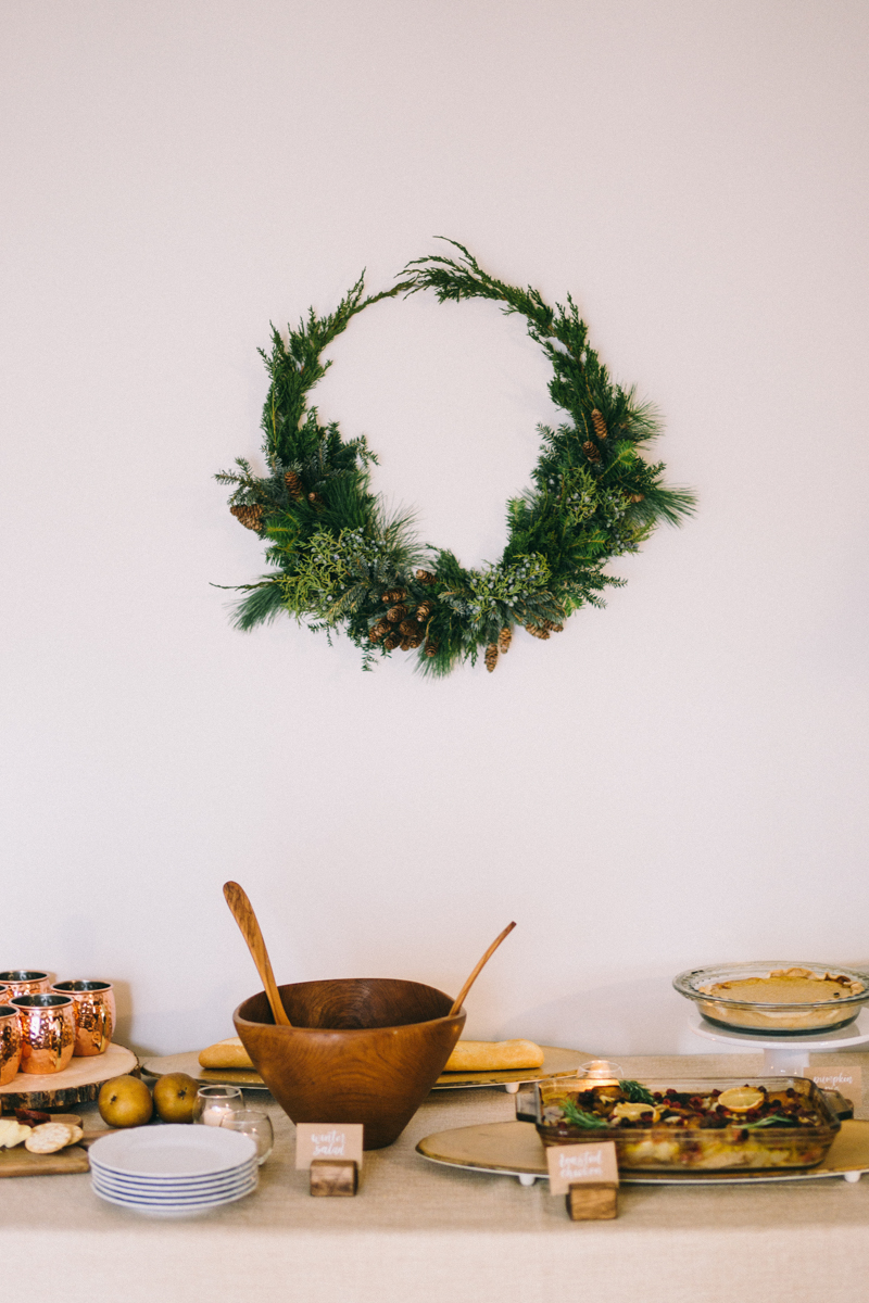 Newlywed Christmas dinner in Maine