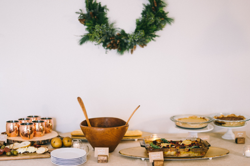 Newlywed Christmas dinner in Maine