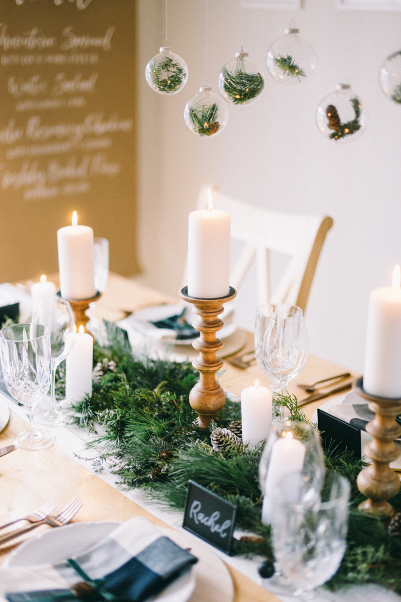 Newlywed Christmas dinner in Maine