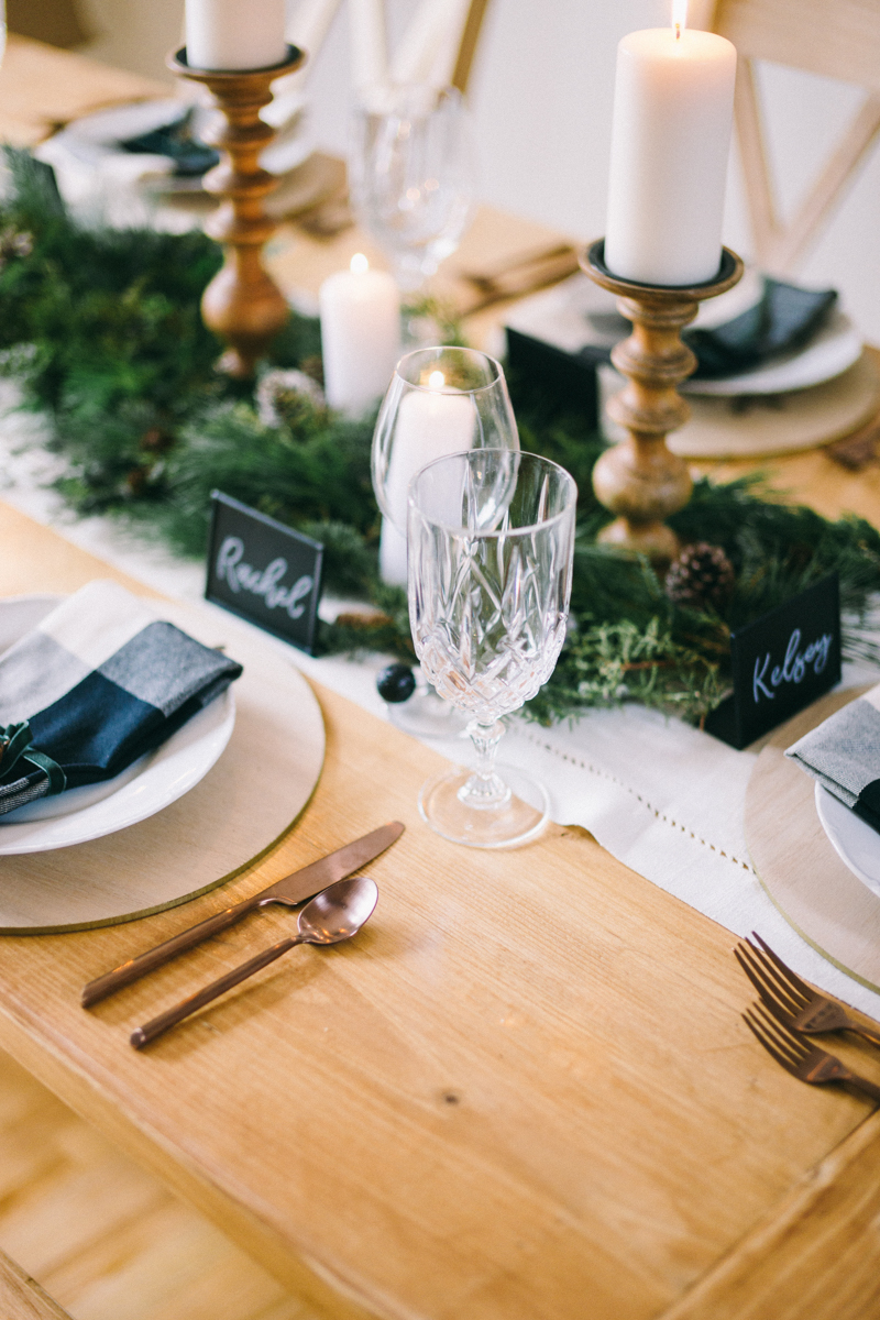 Newlywed Christmas dinner in Maine