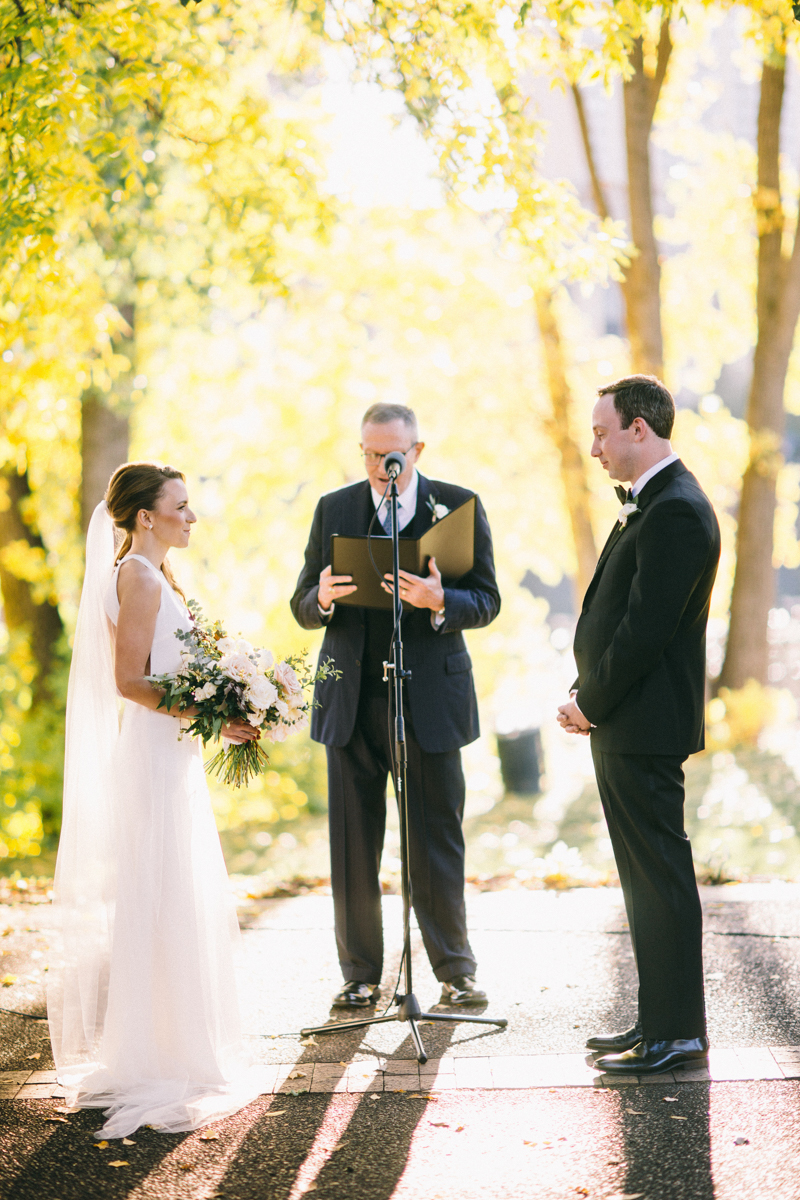 Romantic Fall Fine Art Wedding in Nicollet Island Pavilion Minneapolis