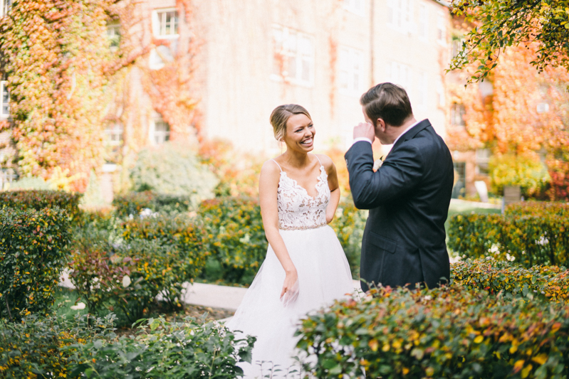 Fall romantic wedding at mansion