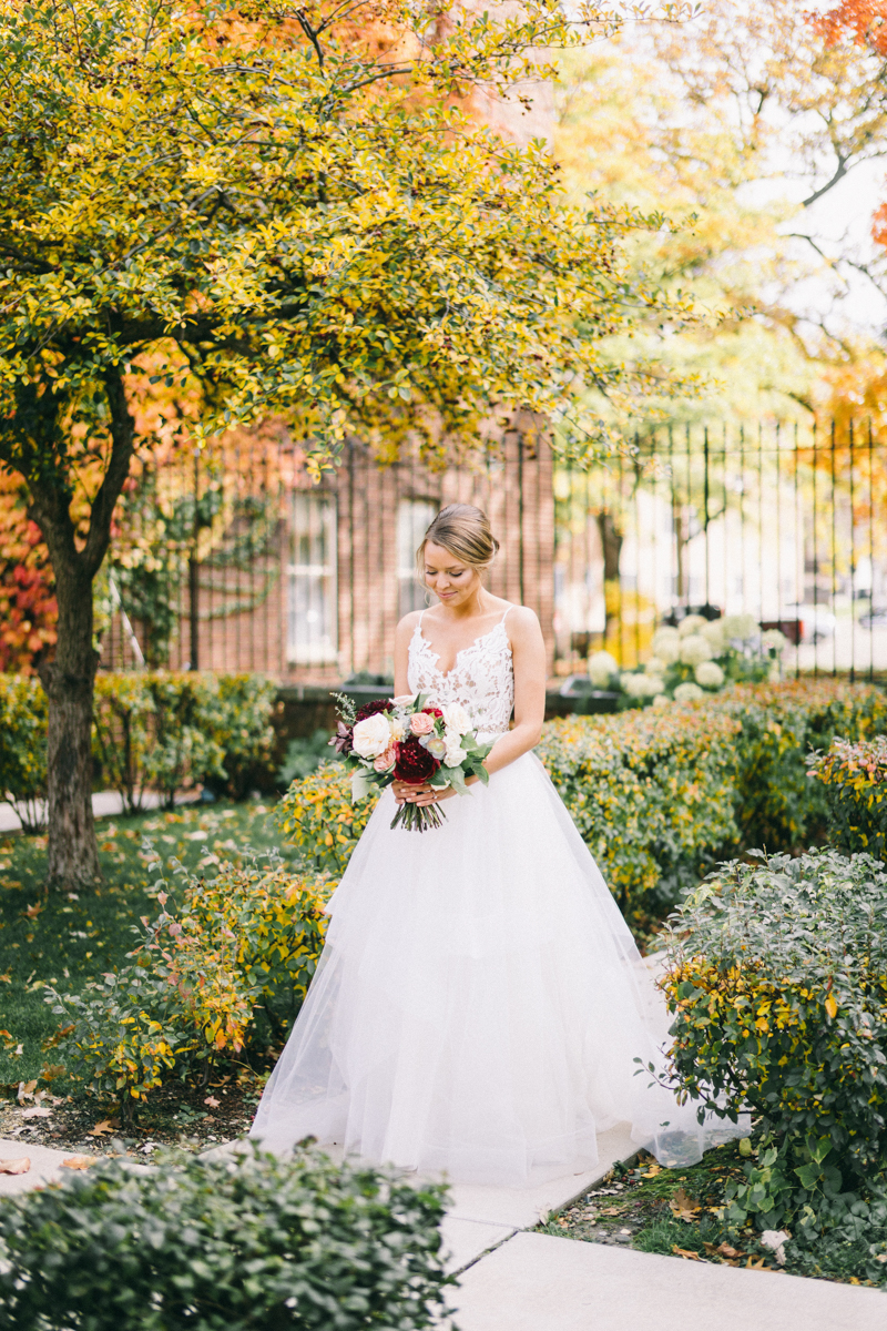 Fall romantic wedding at mansion