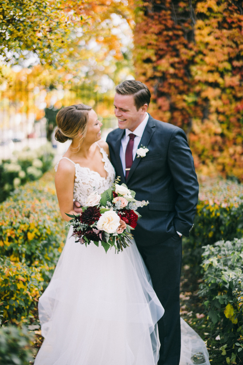 Fall romantic wedding at mansion