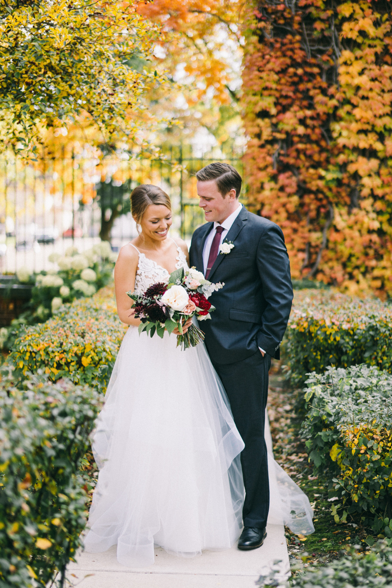 Fall romantic wedding at mansion