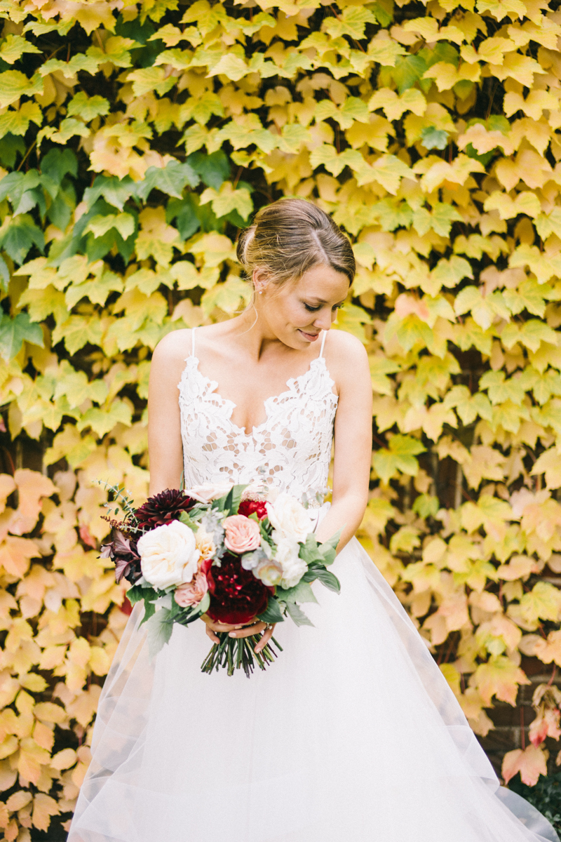 Fall romantic wedding at mansion