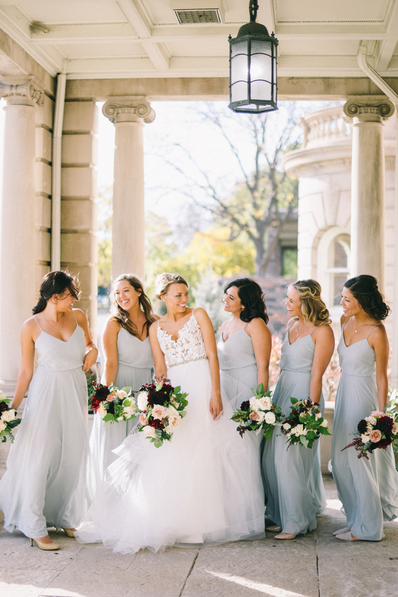 Fall romantic wedding at mansion