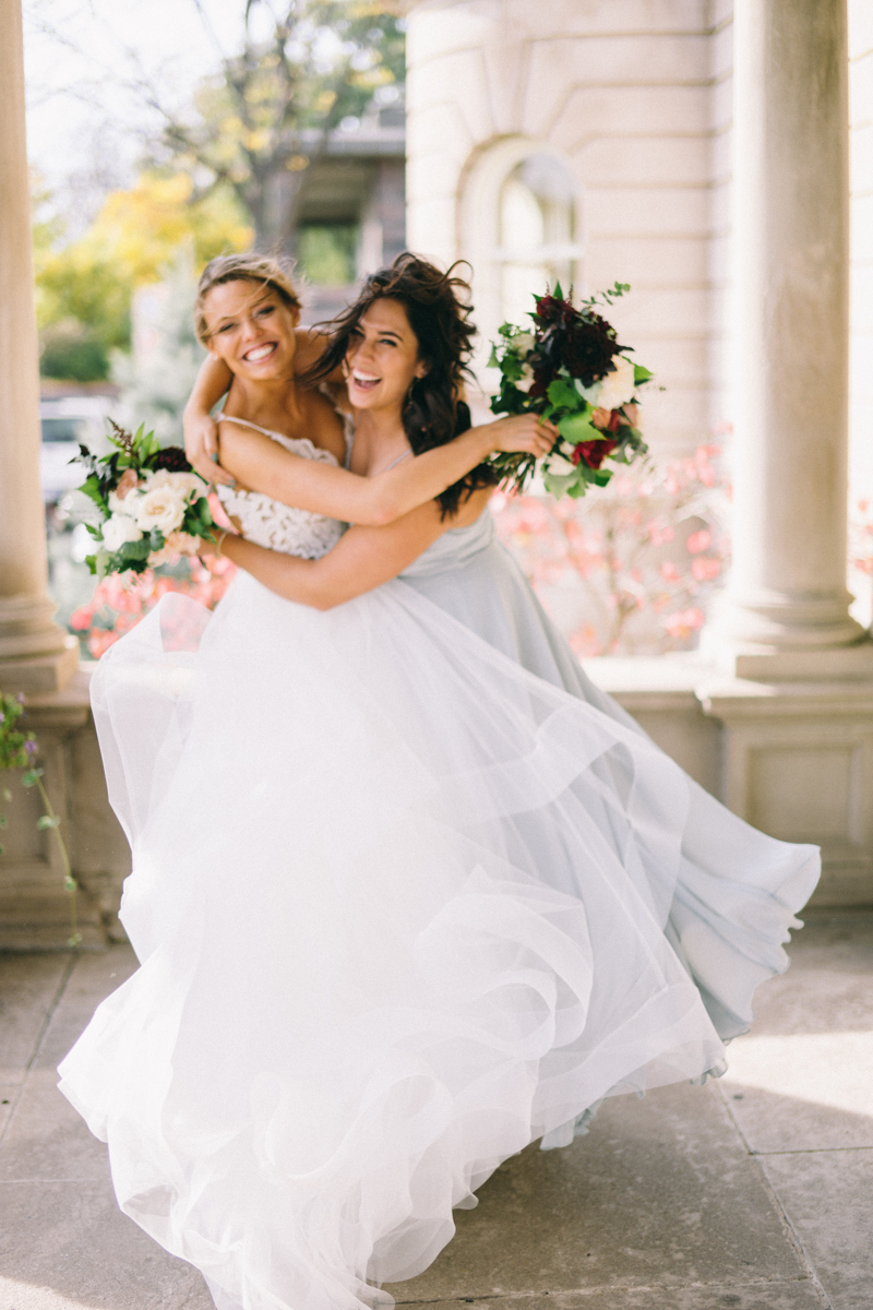 Fall romantic wedding at mansion