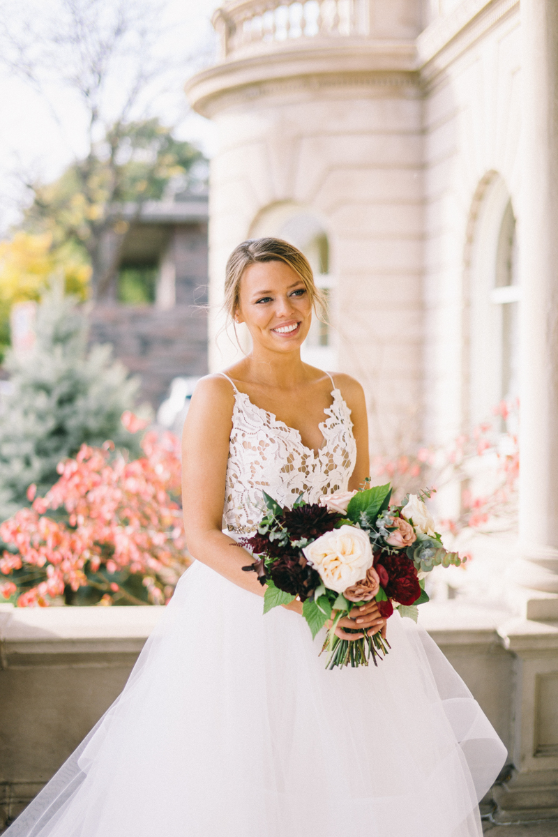 Fall romantic wedding at mansion