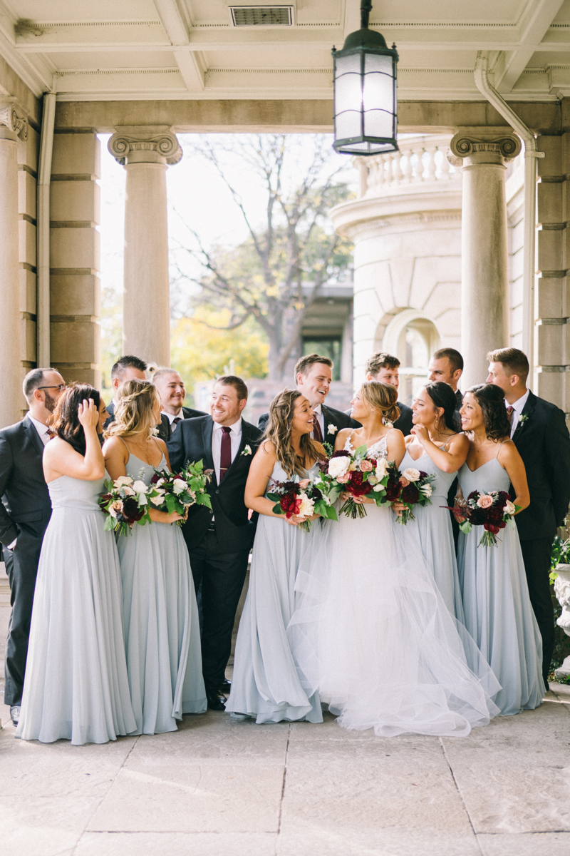 Fall romantic wedding at mansion