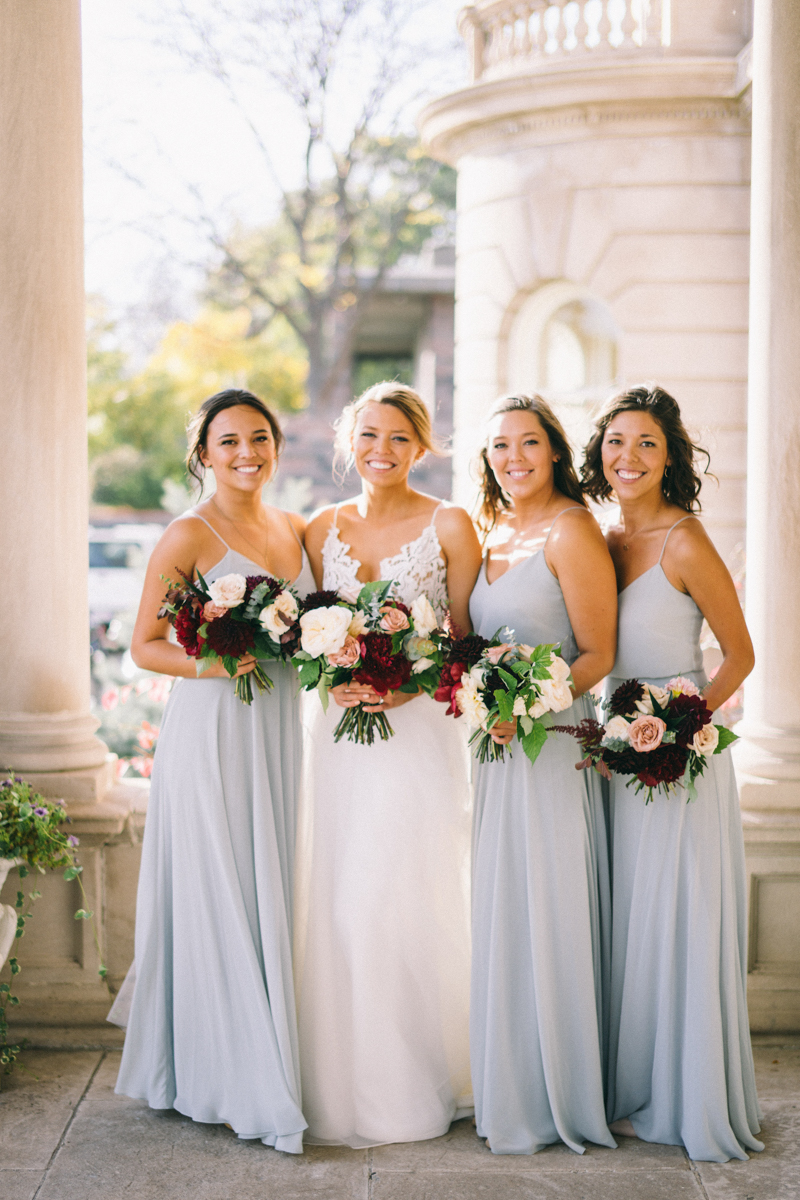 Fall romantic wedding at mansion