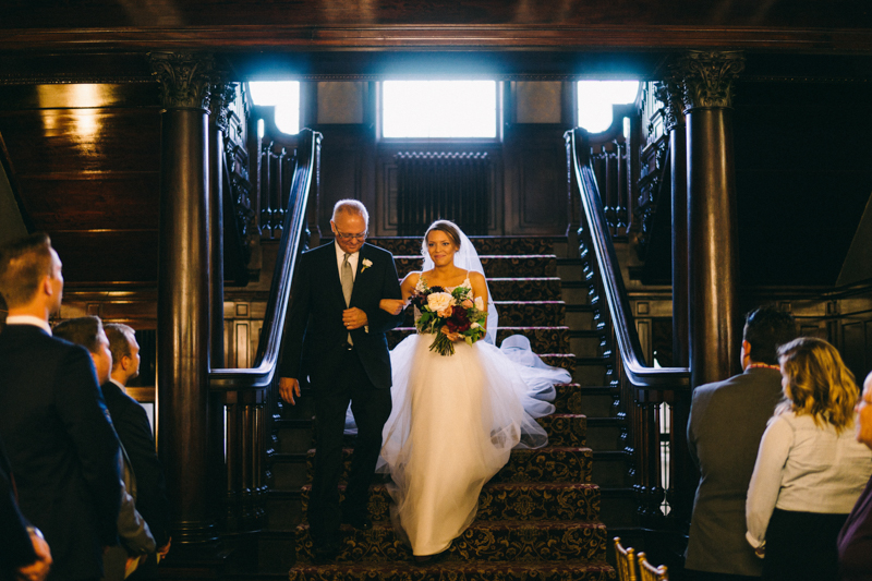 Fall romantic wedding at mansion