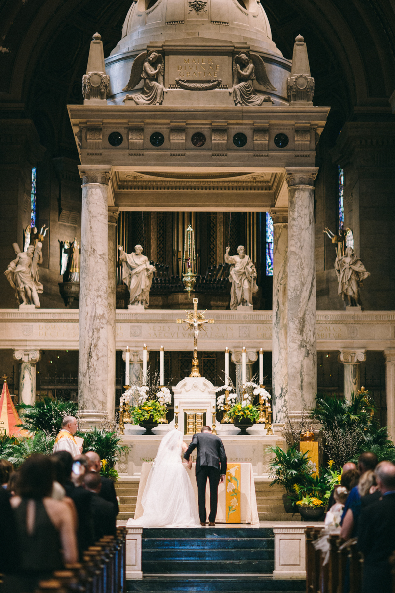 spring wedding at basilica