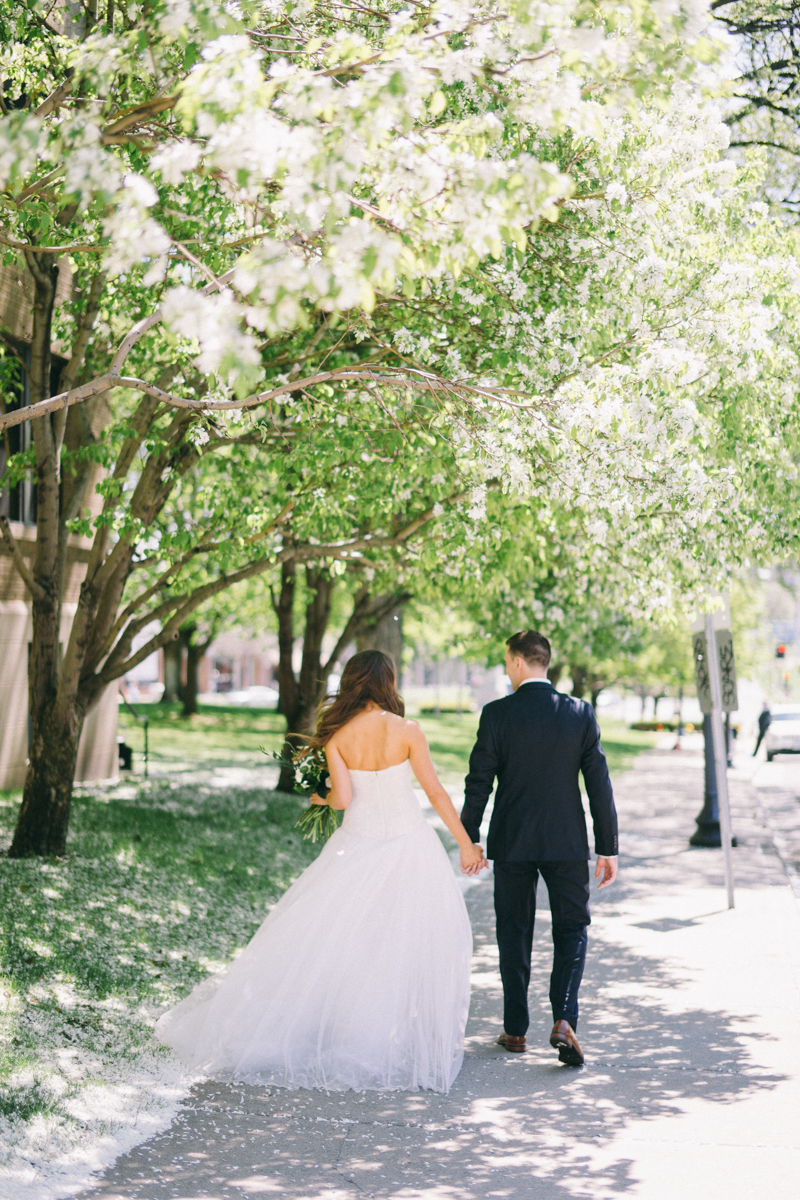 spring wedding at basilica