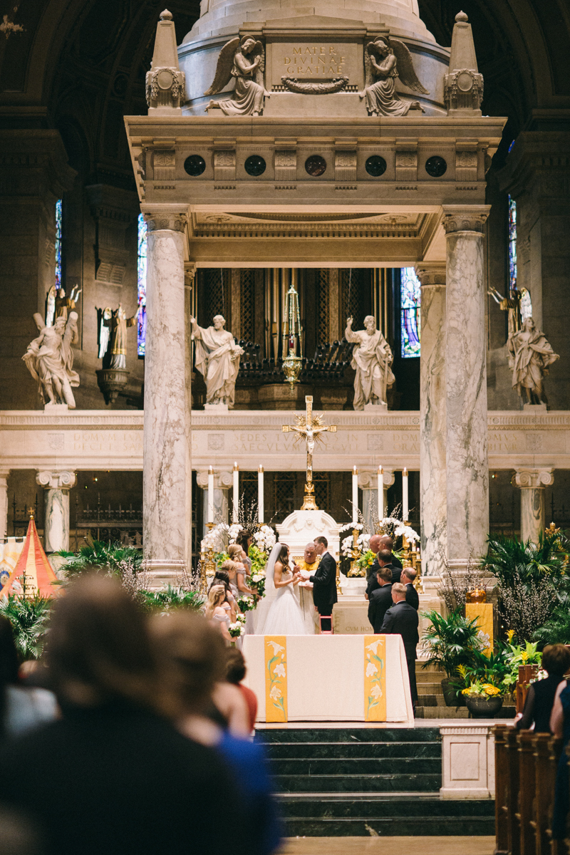 spring wedding at basilica