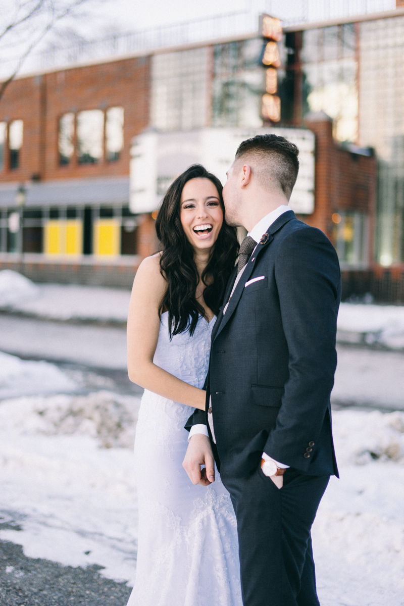 winter modern wedding