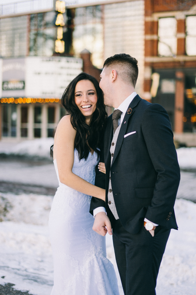 winter modern wedding