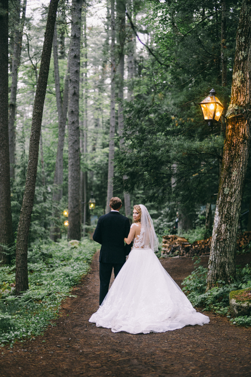 forest fairytale wedding migis lodge maine