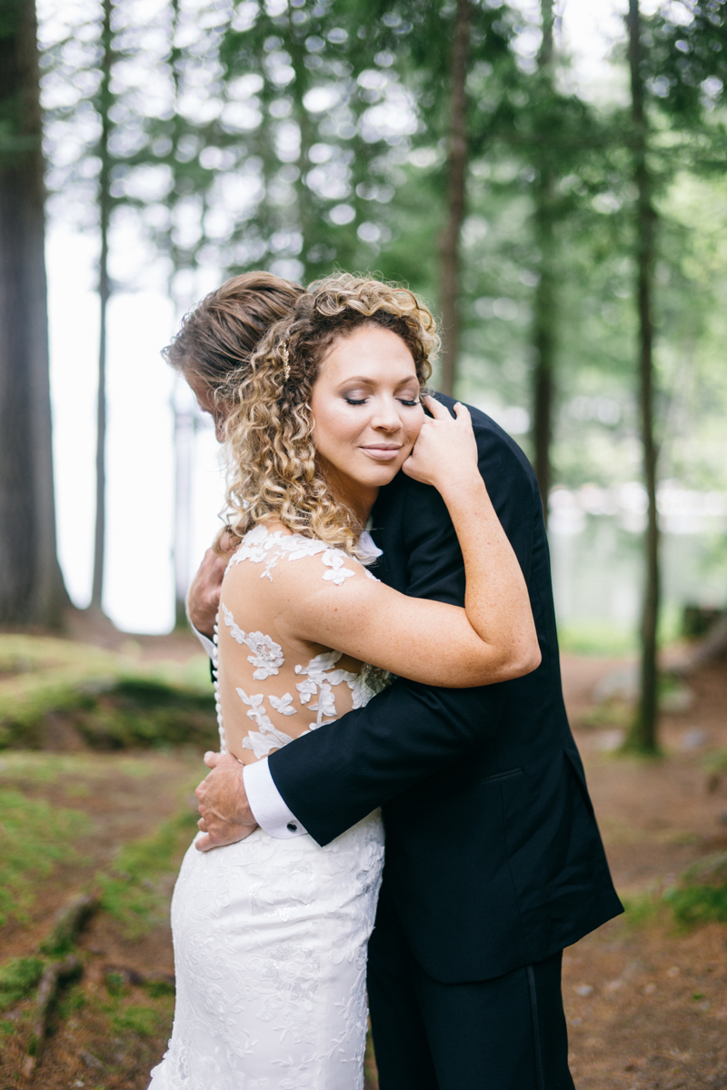 forest fairytale wedding migis lodge maine