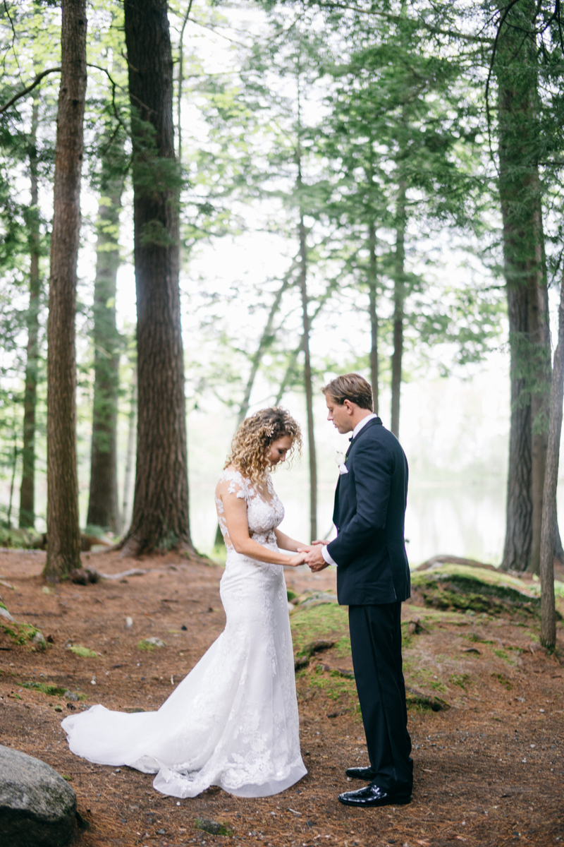 forest fairytale wedding migis lodge maine