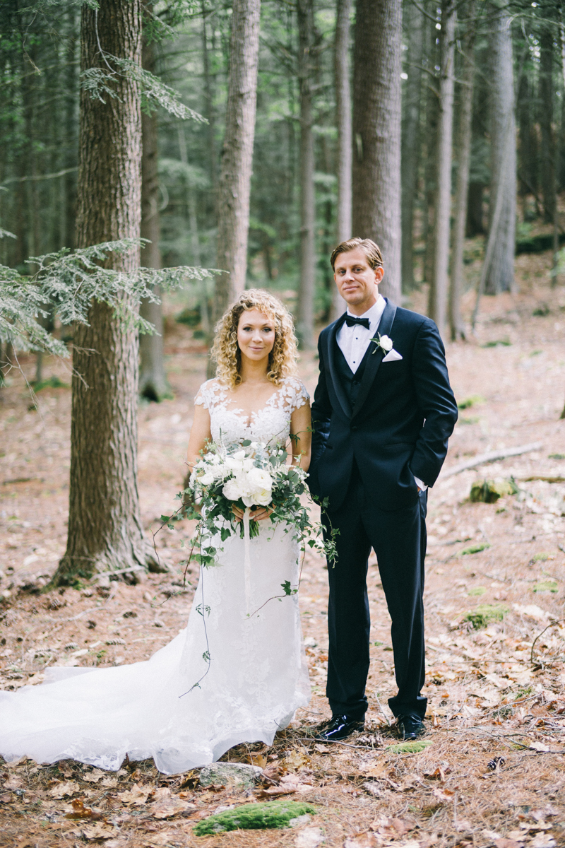 forest fairytale wedding migis lodge maine