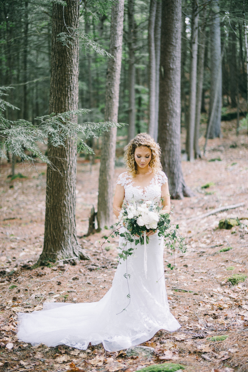 forest fairytale wedding migis lodge maine