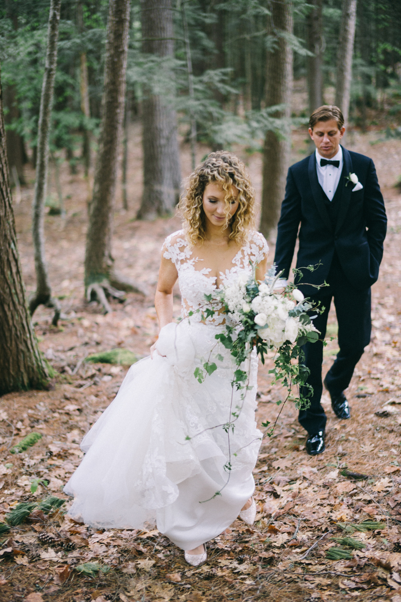 forest fairytale wedding migis lodge maine