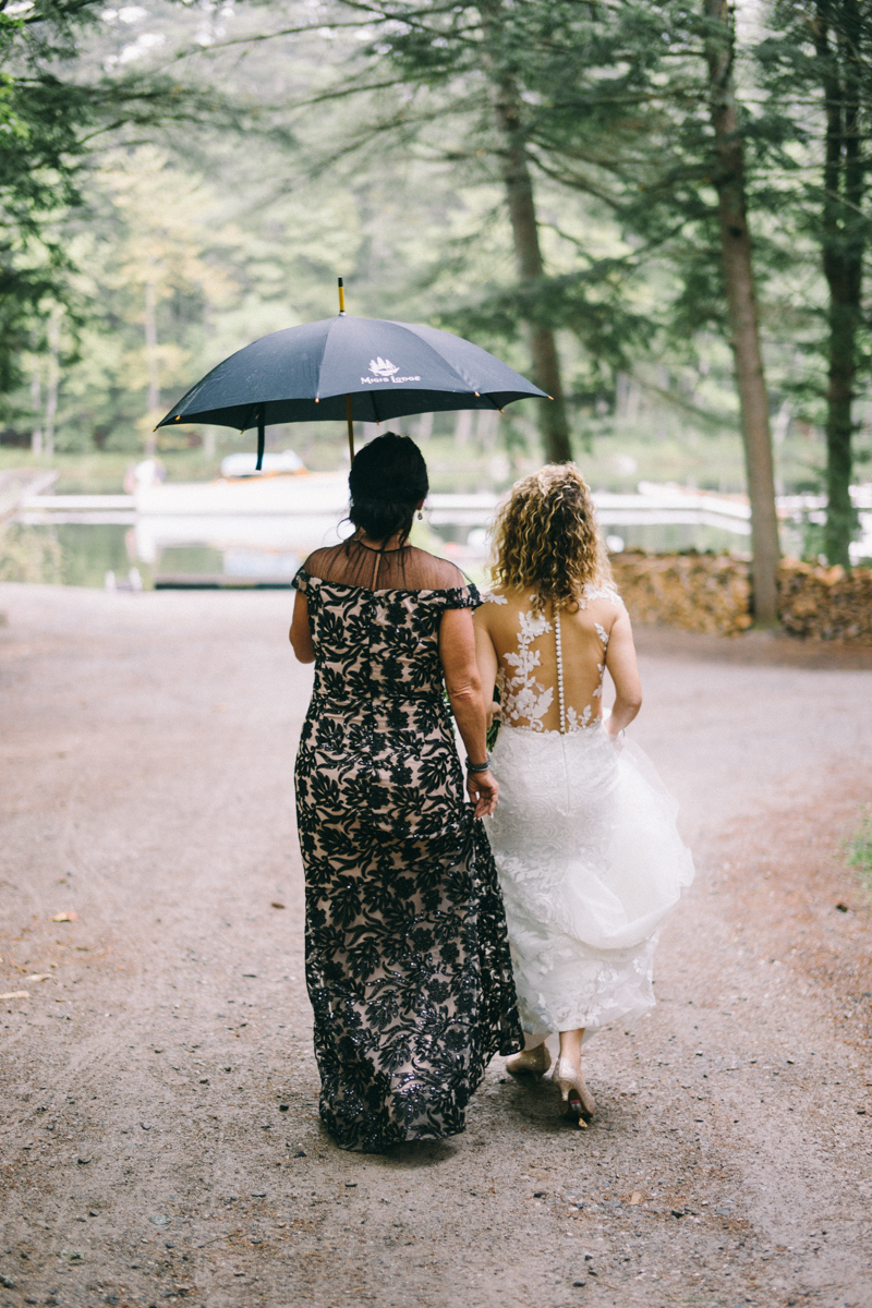 forest fairytale wedding migis lodge maine