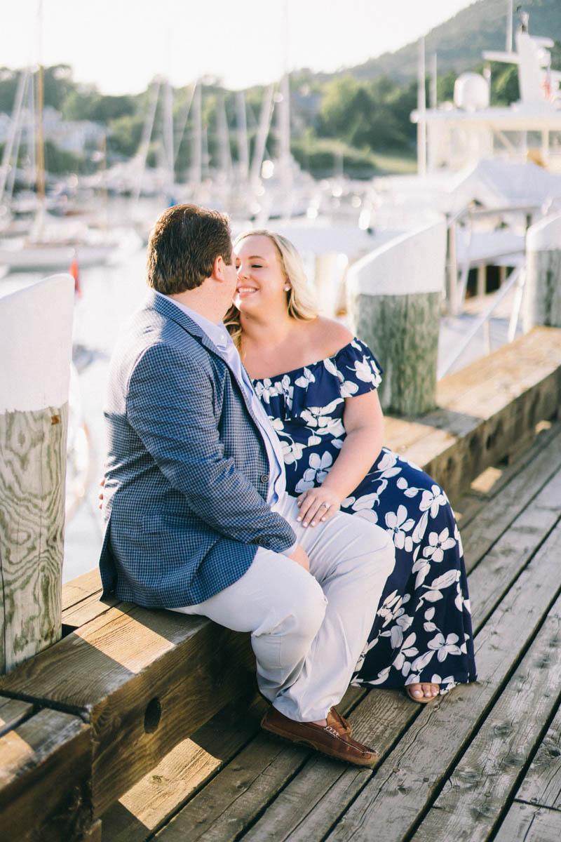 camden maine engagement photos