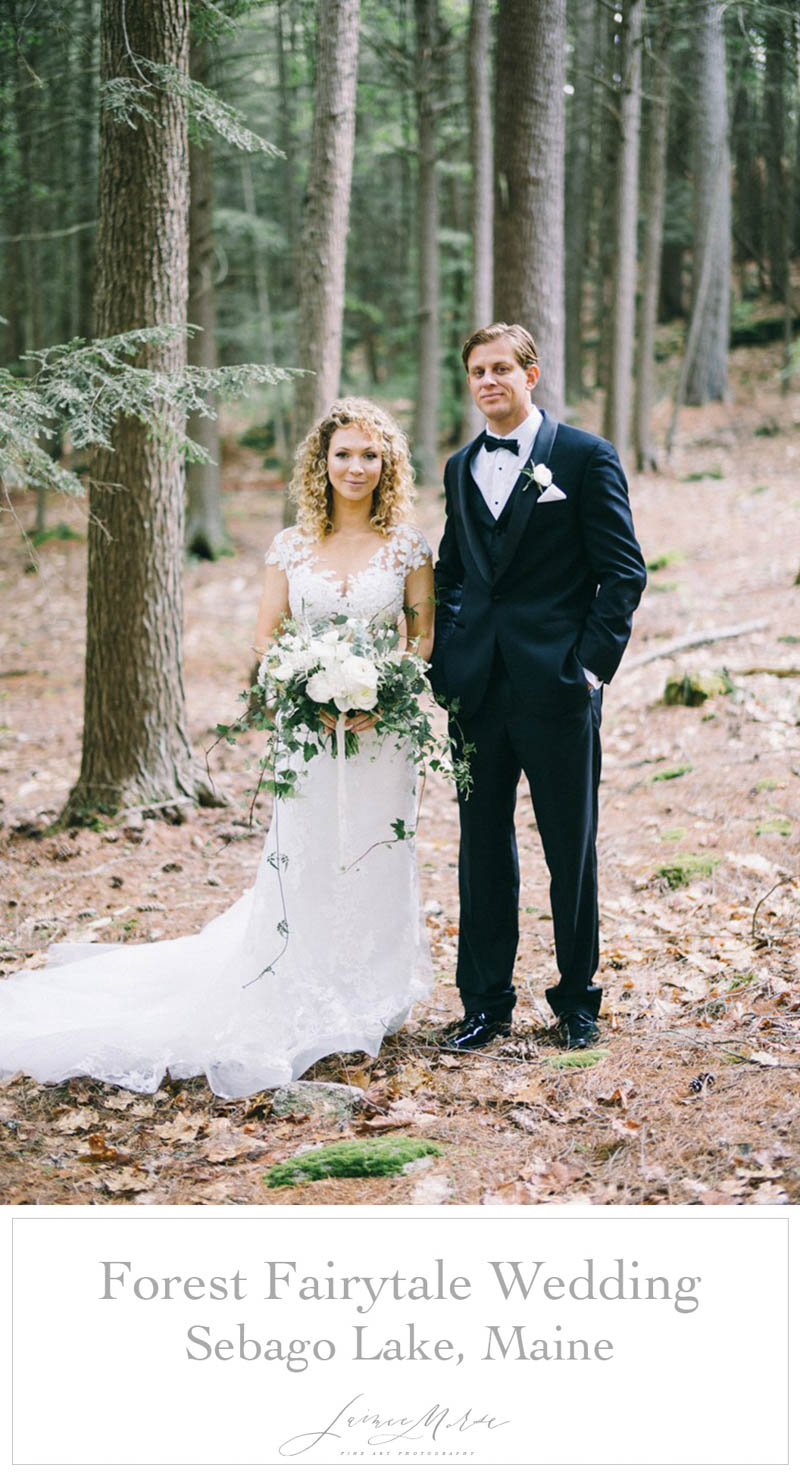 forest fairytale wedding sebago lake maine