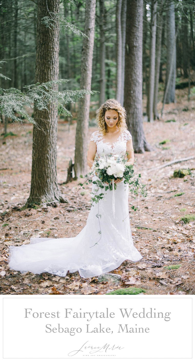 forest fairytale wedding sebago lake maine