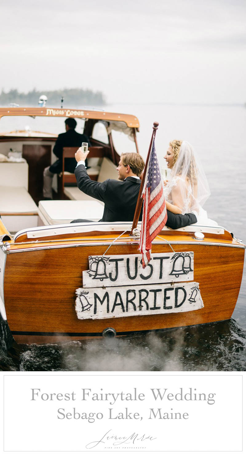 forest fairytale wedding sebago lake maine