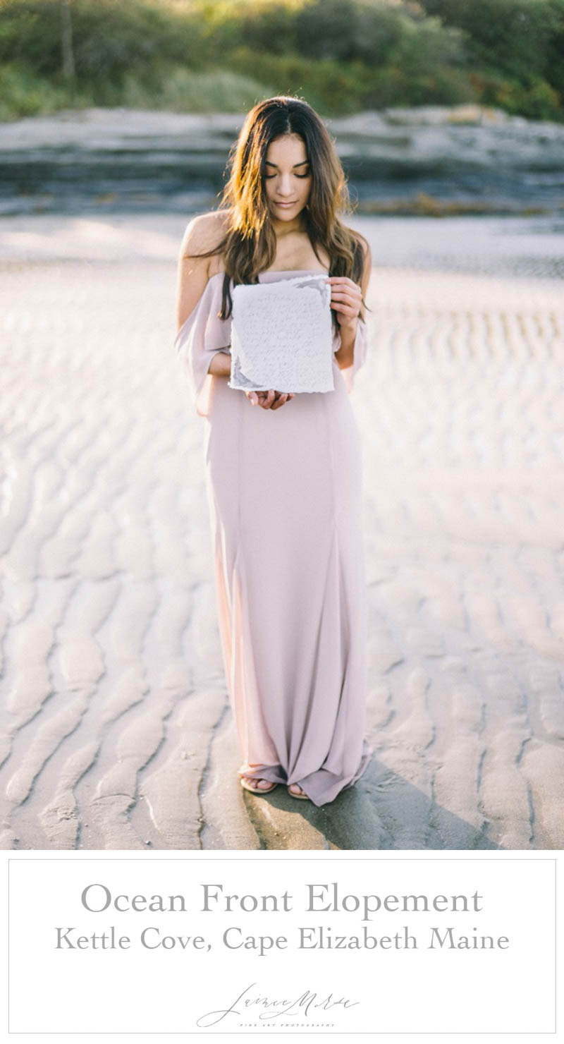 ocean front elopement kettle cove cape elizabeth maine