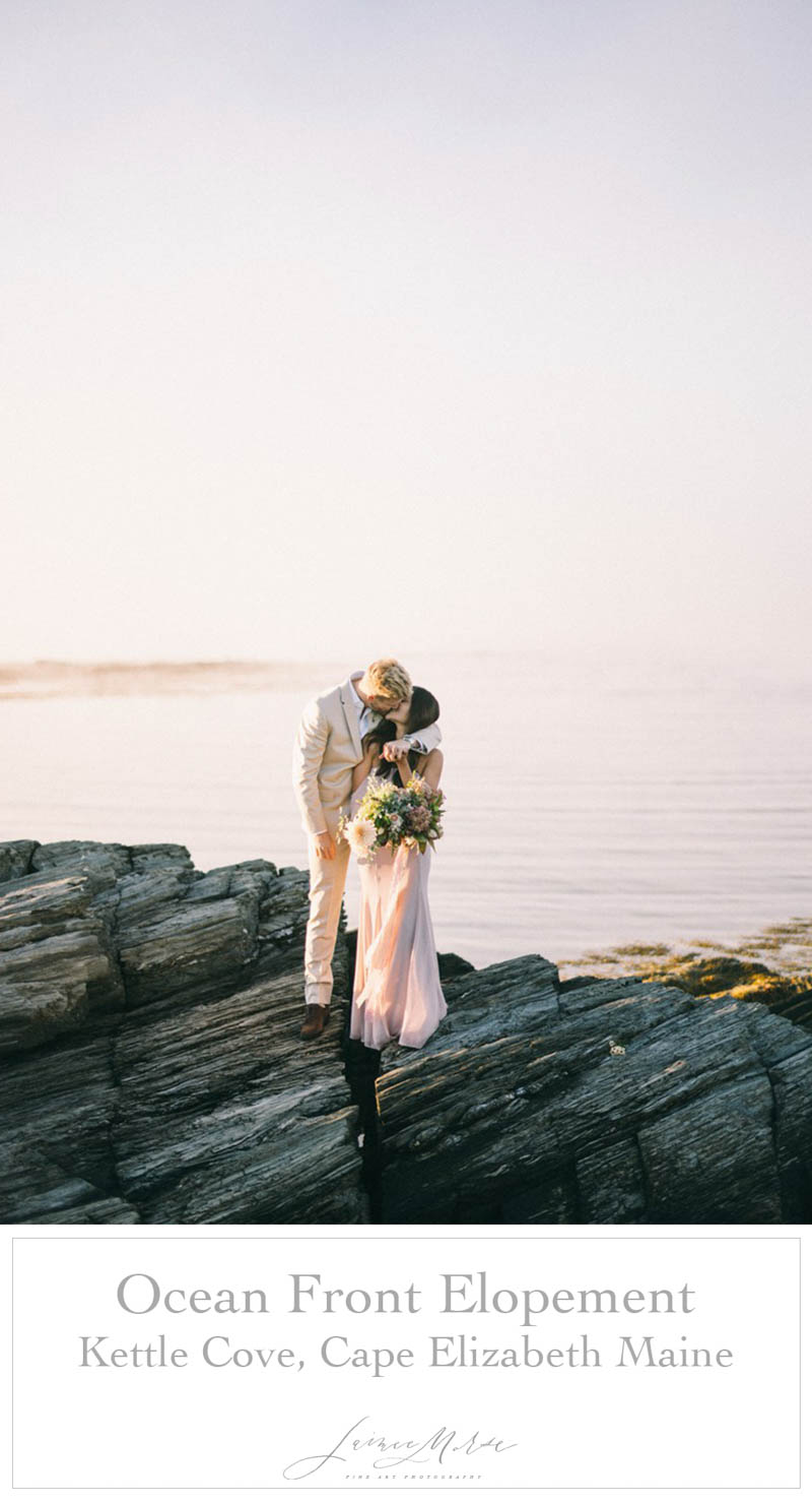 ocean front elopement kettle cove cape elizabeth maine