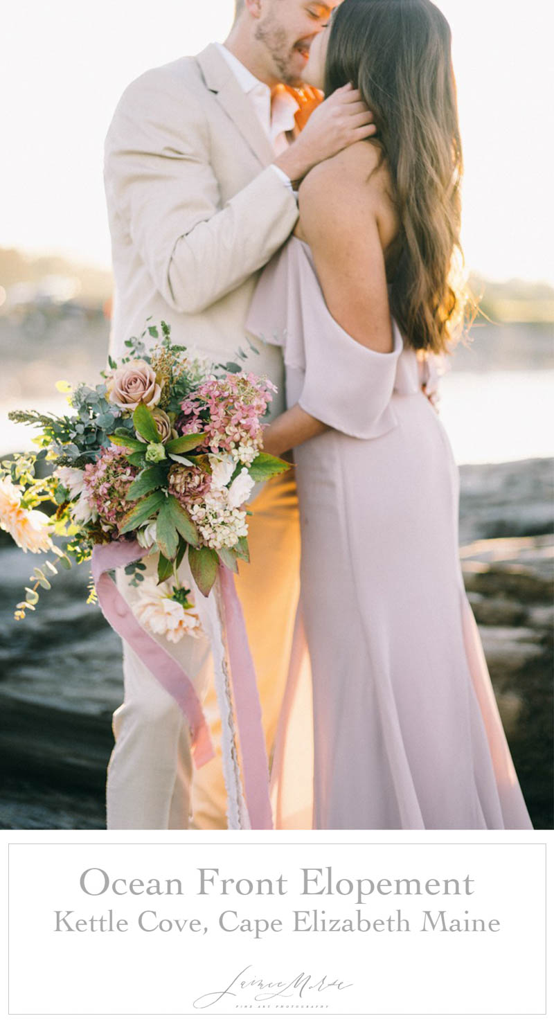 ocean front elopement kettle cove cape elizabeth maine