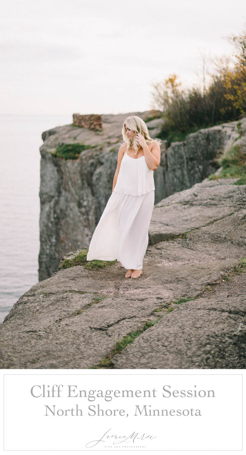 cliff engagement session minnesota