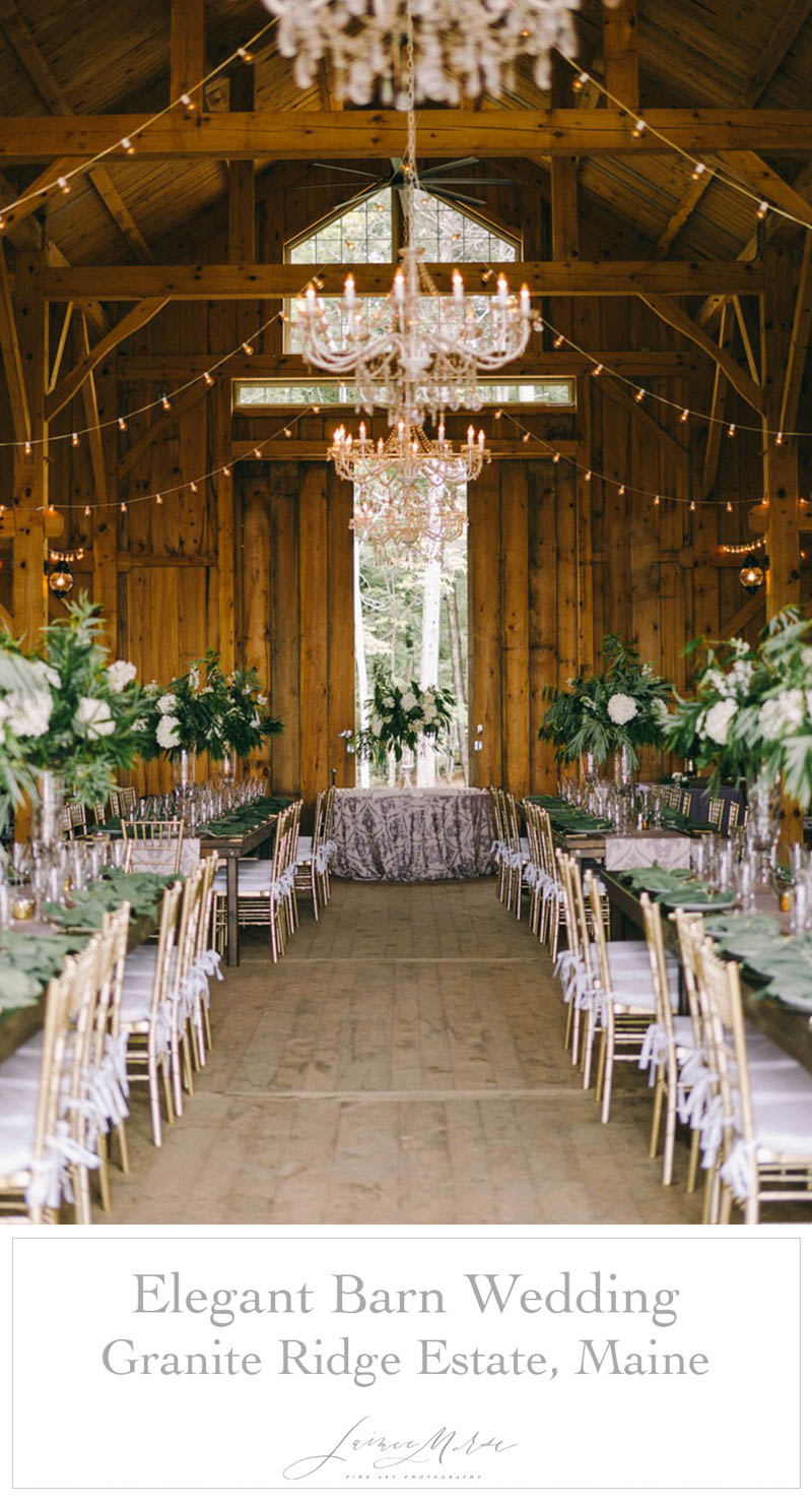 elegant barn wedding granite ridge estate maine
