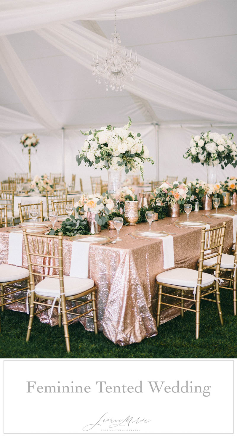 feminine tented wedding