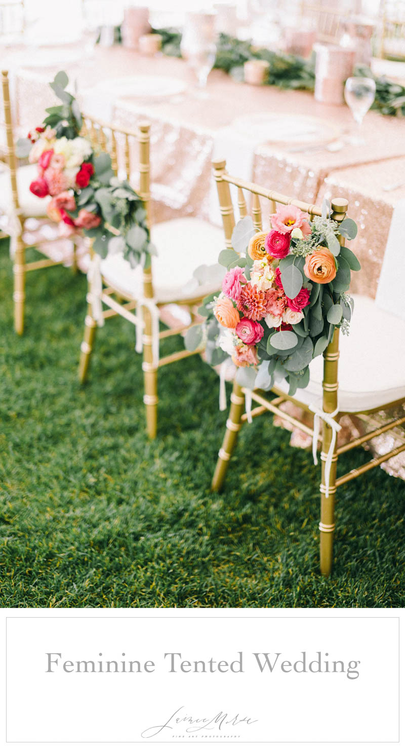 feminine tented wedding