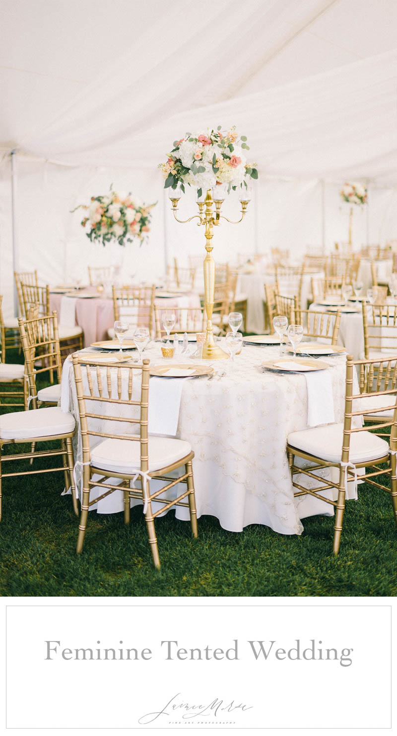 feminine tented wedding