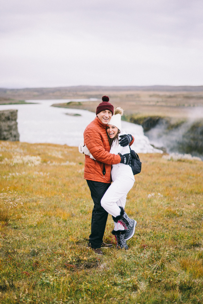 Iceland Proposal Photographer Gullfoss waterfall