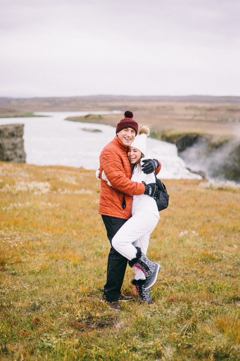 Iceland Proposal Photographer Gullfoss waterfall