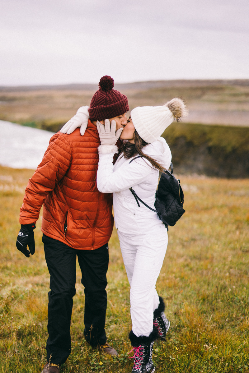 Iceland Proposal Photographer Gullfoss waterfall